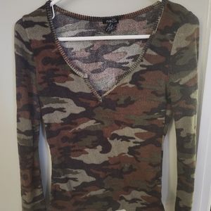 Rue21s camo vneck shirt